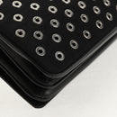 PRADA Chain Shoulder Bag Nylon Black Silver 1BD009 Auth 145246M-19