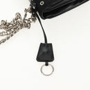 PRADA Chain Shoulder Bag Nylon Black Silver 1BD009 Auth 145246M-9