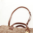 LOEWE Amazona 28 Repeat Anagram Bag Canvas Leather 2way Gold Brown Auth 145249M-16