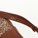 LOEWE Amazona 28 Repeat Anagram Bag Canvas Leather 2way Gold Brown Auth 145249M-22