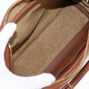 LOEWE Amazona 28 Repeat Anagram Bag Canvas Leather 2way Gold Brown Auth 145249M-12