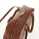 LOEWE Amazona 28 Repeat Anagram Bag Canvas Leather 2way Gold Brown Auth 145249SAM-7