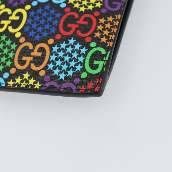 GUCCI GG Psychedelic Clutch Bag PVC Multicolor Silver 601087 Auth 145251