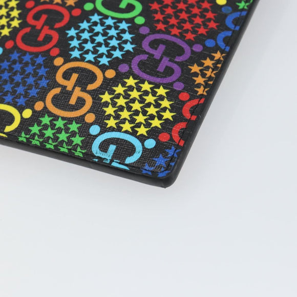 GUCCI GG Psychedelic Clutch Bag PVC Multicolor Silver 601087 Auth 145251