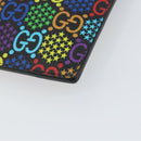 GUCCI GG Psychedelic Clutch Bag PVC Multicolor Silber 601087 Auth 145251V-7