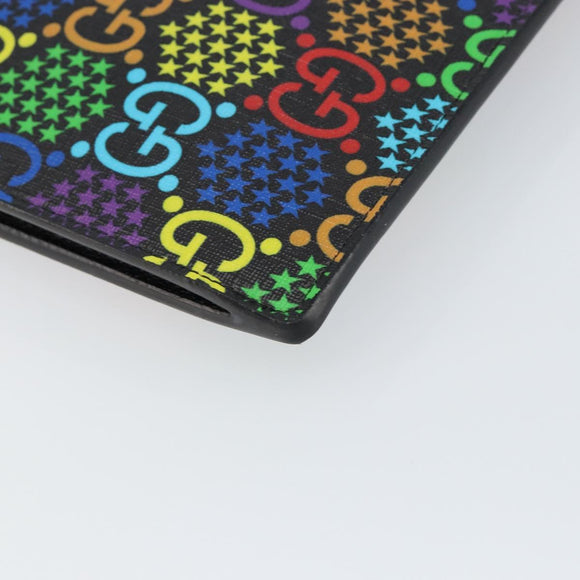 GUCCI GG Psychedelic Clutch Bag PVC Multicolor Silver 601087 Auth 145251