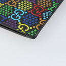 GUCCI GG Psychedelic Clutch Bag PVC Multicolor Silber 601087 Auth 145251V-14