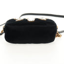 GUCCI GG Marmont Chain Shoulder Bag Velor Black Gold 448065 Auth 145252M-11