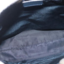 Christian Dior Trotter Canvas Clutch Bag Navy Gold Auth 145259-16