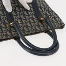 Christian Dior Trotter Canvas Clutch Bag Navy Gold Auth 145259-6
