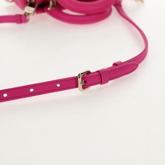 Christian Dior Cannage Lady D Joy Micro Bag Lamb Skin 2way Pink Auth 145262SM