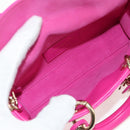 Christian Dior Cannage Lady D Joy Micro Bag Lamb Skin 2way Pink Auth 145262SM-10