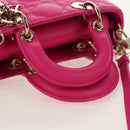 Christian Dior Cannage Lady D Joy Micro Bag Lamb Skin 2way Pink Auth 145262SM-7