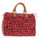 LOUIS VUITTON Monogram Graffiti Speedy 30 Hand Bag Pink M93704 LV Auth 145265A-1