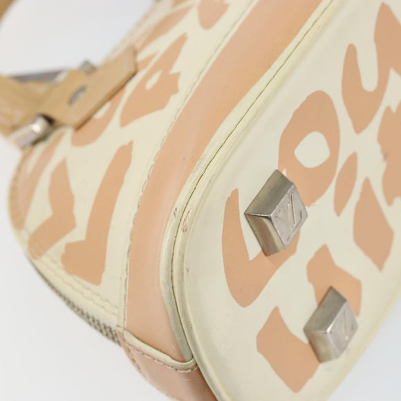 LOUIS VUITTON Monogram Graffiti Alma PM Hand Bag White M92178 LV Auth 145266