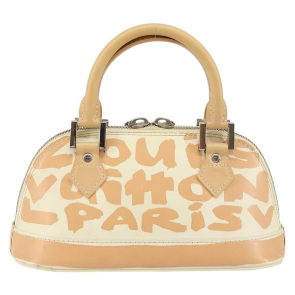 LOUIS VUITTON Monogram Graffiti Alma PM Hand Bag White M92178 LV Auth 145266