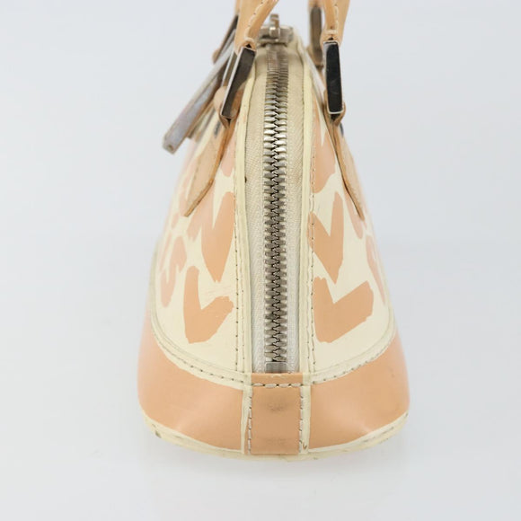 LOUIS VUITTON Monogram Graffiti Alma PM Hand Bag White M92178 LV Auth 145266