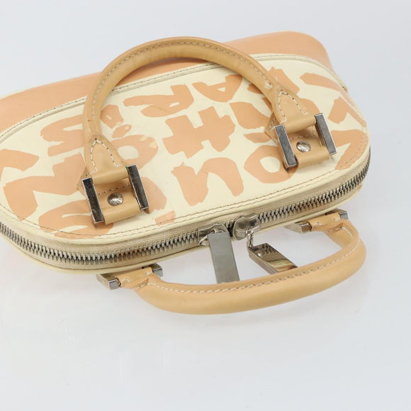 LOUIS VUITTON Monogram Graffiti Alma PM Hand Bag White M92178 LV Auth 145266