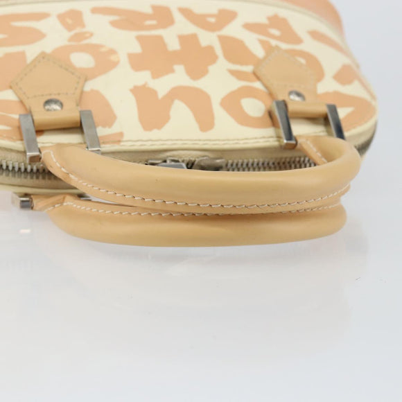 LOUIS VUITTON Monogram Graffiti Alma PM Hand Bag White M92178 LV Auth 145266