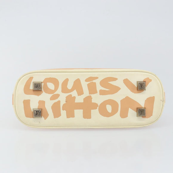 LOUIS VUITTON Monogram Graffiti Alma PM Hand Bag White M92178 LV Auth 145266