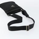 PRADA Shoulder Bag Nylon Black Silver Auth 145272-8
