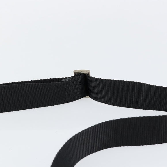 PRADA Shoulder Bag Nylon Black Silver Auth 145272