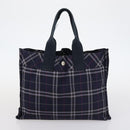 BURBERRY Nova Check Hand Bag Nylon 2Set Khaki Navy Auth 145273-10