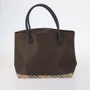 BURBERRY Nova Check Hand Bag Nylon 2Set Khaki Navy Auth 145273-2