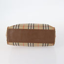 BURBERRY Nova Check Hand Bag Nylon Canvas 2Set Beige Auth 145274-7