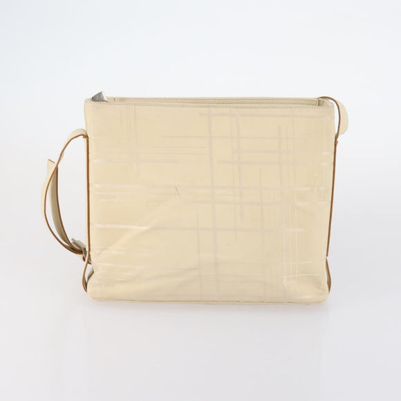 Salvatore Ferragamo Shoulder Bag Leather Canvas 2 Set Beige Navy Auth 145275