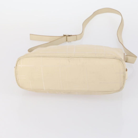 Salvatore Ferragamo Shoulder Bag Leather Canvas 2 Set Beige Navy Auth 145275