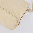 Salvatore Ferragamo Shoulder Bag Leather Canvas 2Set Beige Navy Auth 145275-8