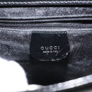 GUCCI Shoulder Bag Enamel Black Silver Auth 145286-17