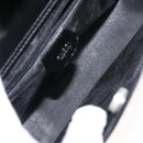 GUCCI Shoulder Bag Enamel Black Silver Auth 145286-10