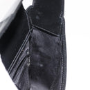 GUCCI Shoulder Bag Enamel Black Silver Auth 145286-18