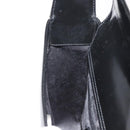 GUCCI Shoulder Bag Enamel Black Silver Auth 145286-19