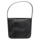 GUCCI Shoulder Bag Enamel Black Silver Auth 145286-2