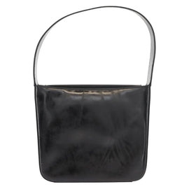 GUCCI Shoulder Bag Enamel Black Silver Auth 145286 - 0