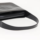 GUCCI Shoulder Bag Enamel Black Silver Auth 145286-7