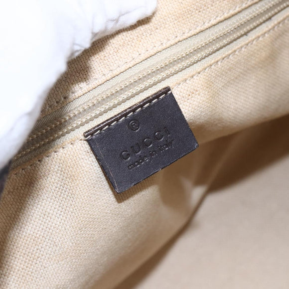 GUCCI GG Supreme Tote Bag PVC Leather Beige Gold 353440 Auth 145287