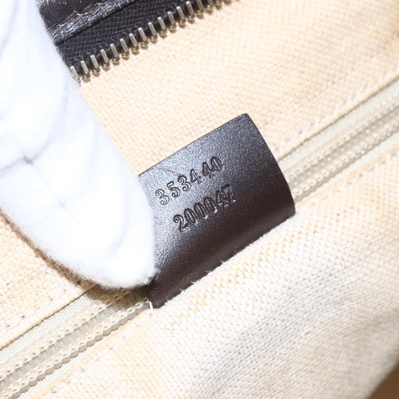 GUCCI GG Supreme Tote Bag PVC Leather Beige Gold 353440 Auth 145287