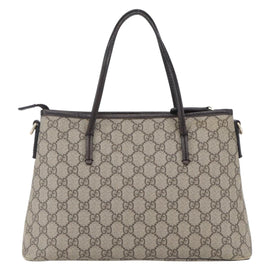 GUCCI GG Supreme Tote Bag PVC Leather Beige Gold 353440 Auth 145287 - 0