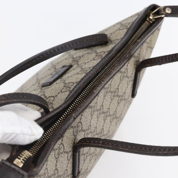 GUCCI GG Supreme Tote Bag PVC Leather Beige Gold 353440 Auth 145287