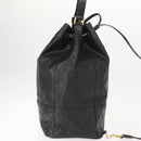 CHANEL Matelasse Backpack Caviar Skin Black Gold CC Auth 145289-3