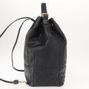 CHANEL Matelasse Backpack Caviar Skin Black Gold CC Auth 145289-4