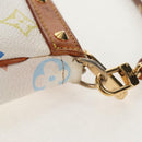 LOUIS VUITTON Multicolor Pochette Accessoires Pouch White M92649 LV Auth 145300V-9