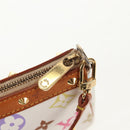 LOUIS VUITTON Multicolor Pochette Accessoires Pouch White M92649 LV Auth 145300V-22