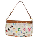 LOUIS VUITTON Multicolor Pochette Accessoires Pouch White M92649 LV Auth 145300V-13