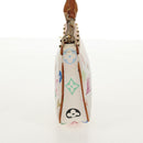LOUIS VUITTON Multicolor Pochette Accessoires Pouch White M92649 LV Auth 145300V-3