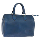 LOUIS VUITTON Epi Speedy 25 Hand Bag Toledo Blue M43015 LV Auth 145306-1